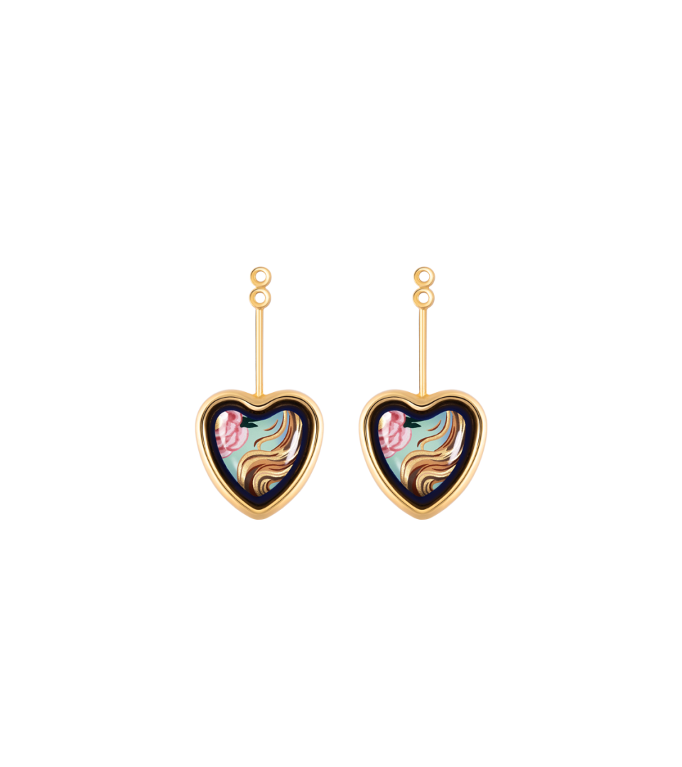 Corazón Ohrringe mit Wings