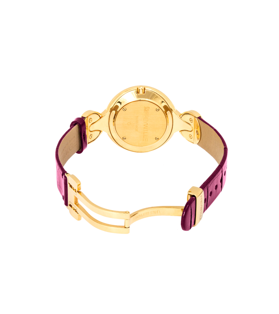 Watch Helena / Alligator Watch Strap - paars