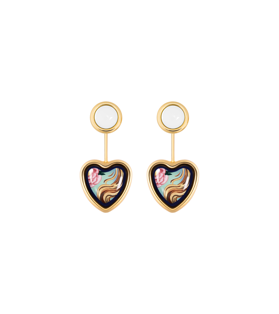 Corazón Ohrringe mit Minicabochon