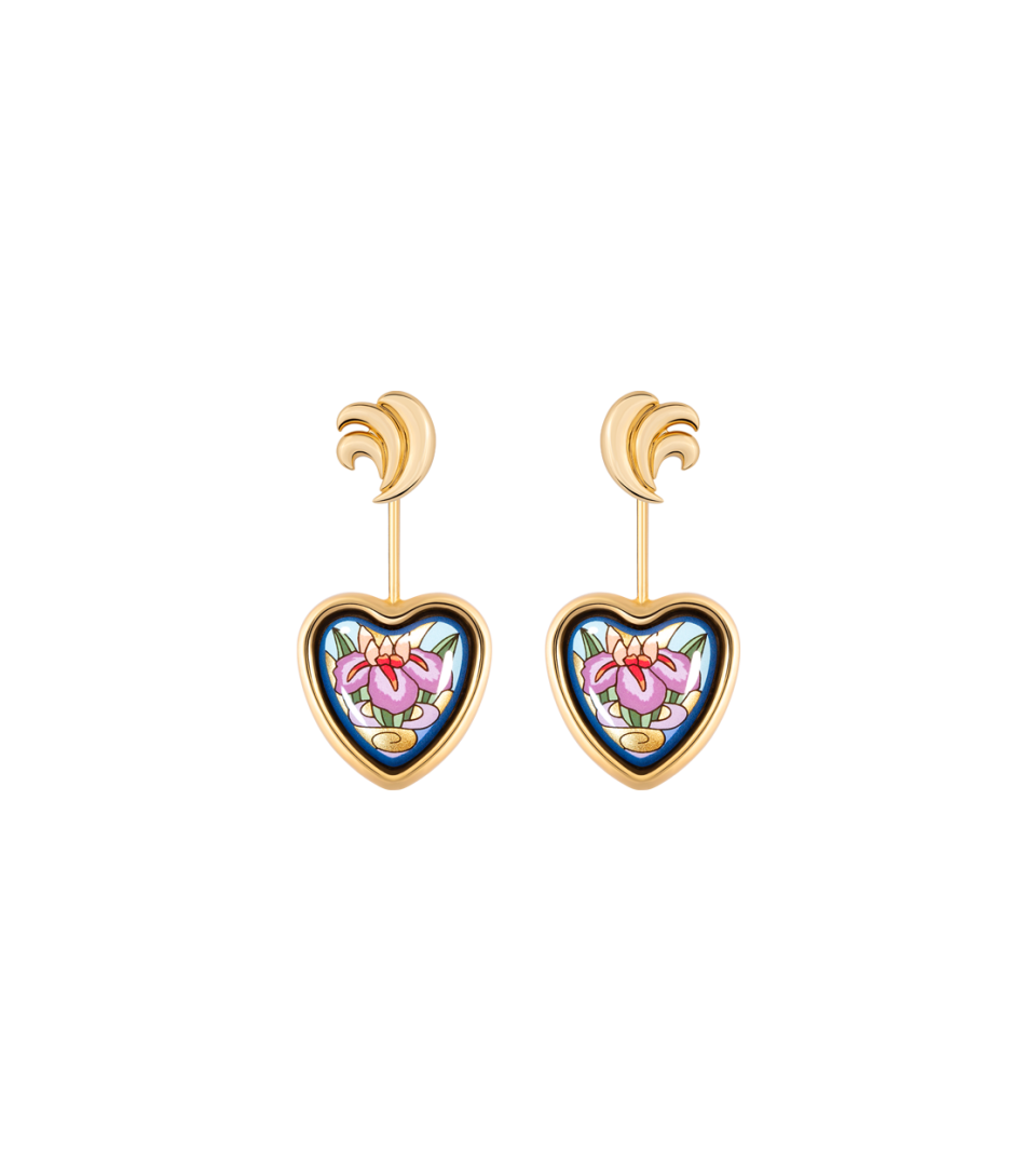 Corazón Earrings with wings