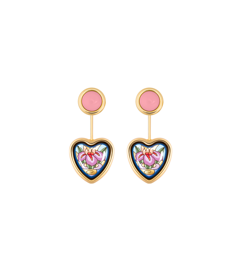 Corazón Ohrringe mit Minicabochon