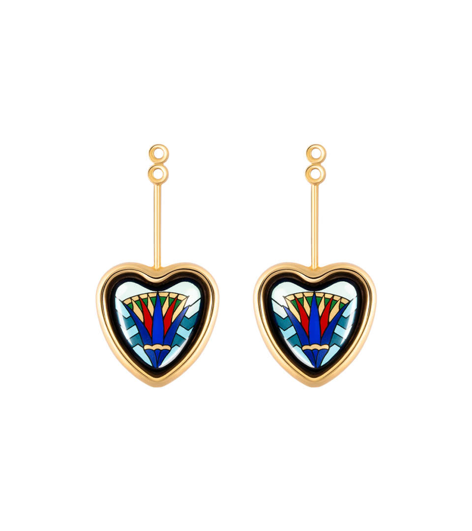Corazón Earrings with wings