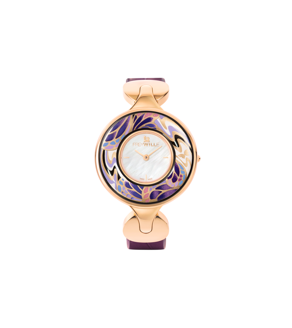Watch Helena / Alligator Watch Strap - violet