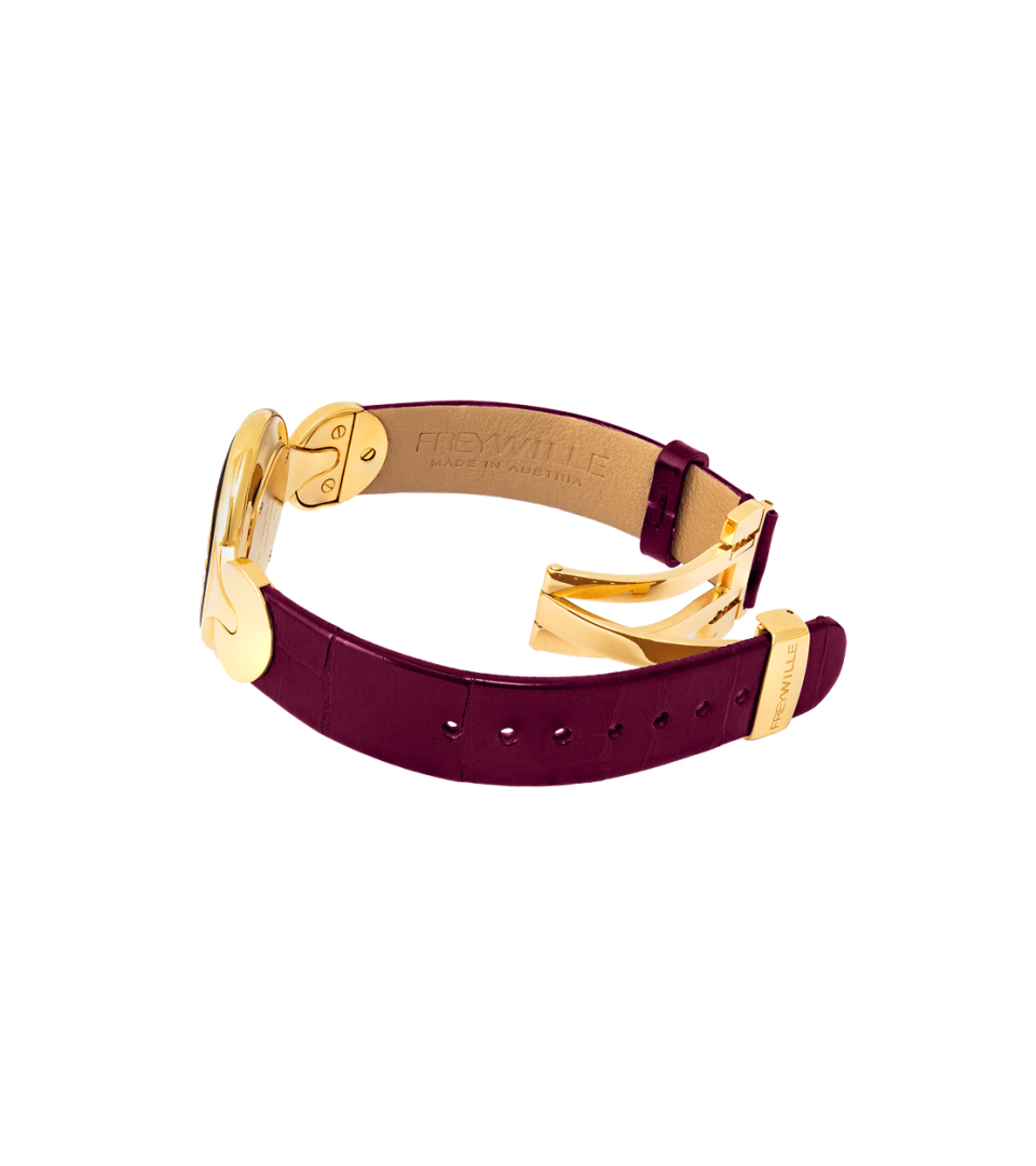 Watch Helena / Alligator Watch Strap - violet