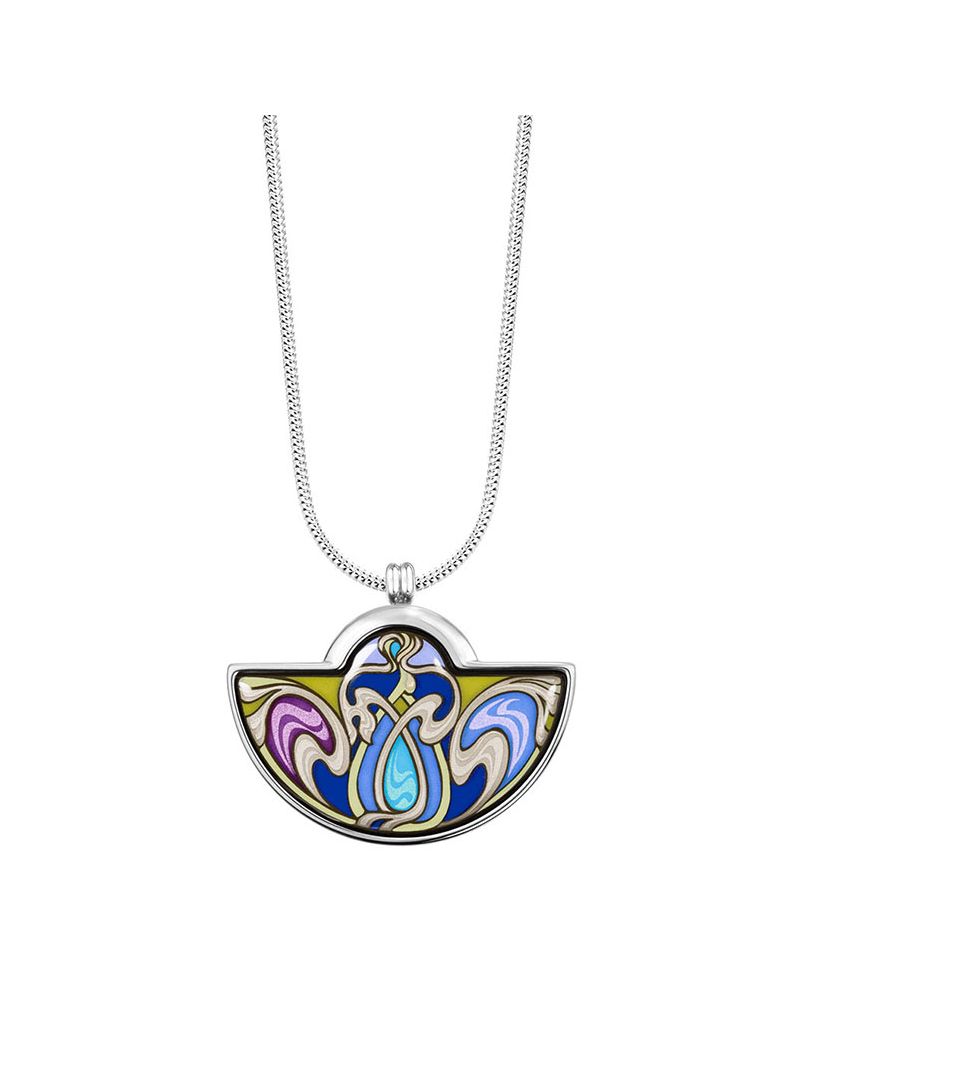 Pendentif Demi-Lune & Chaîne Serpentine