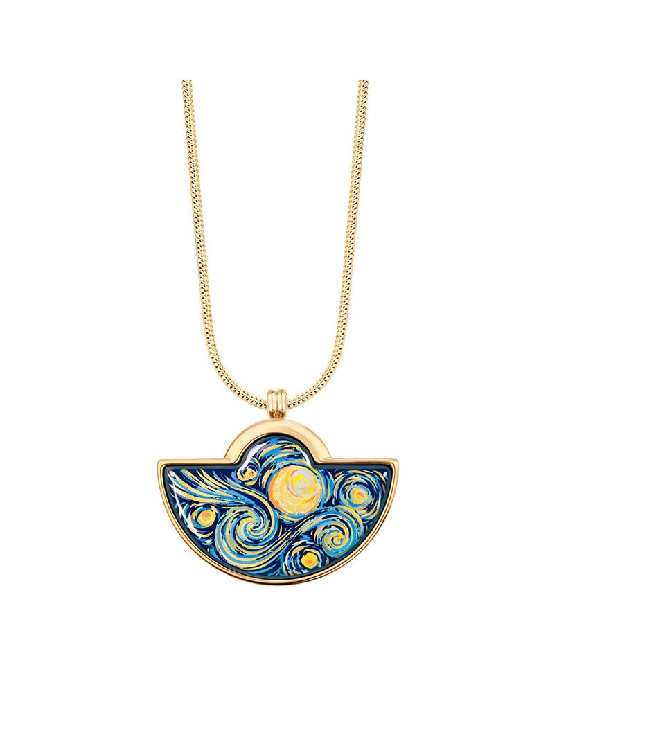 Pendentif Demi-Lune & Chaîne Serpentine