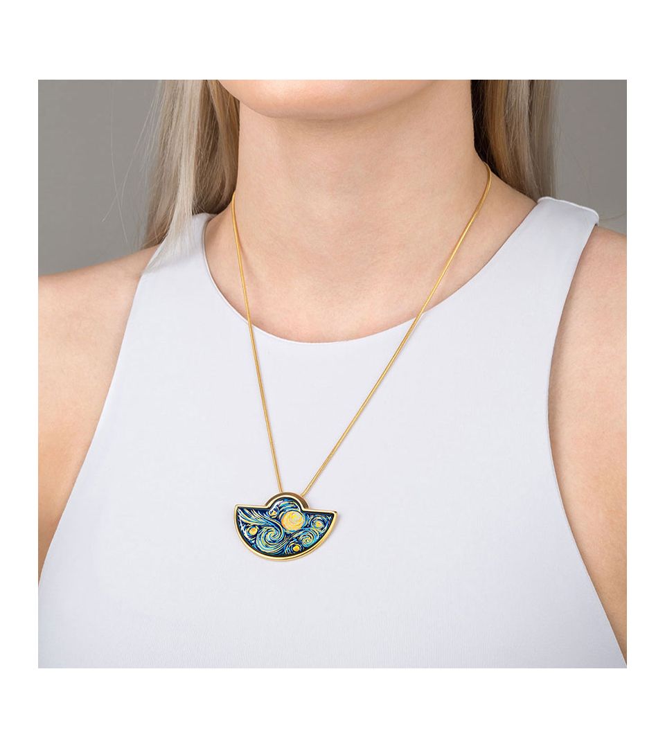 Pendentif Demi-Lune & Chaîne Serpentine