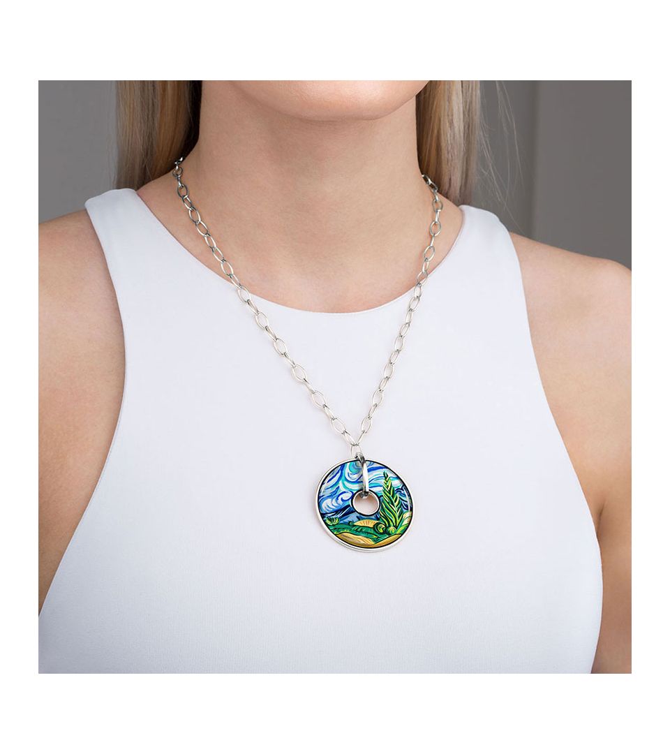 Pendant Luna Piena & Anchor Chain