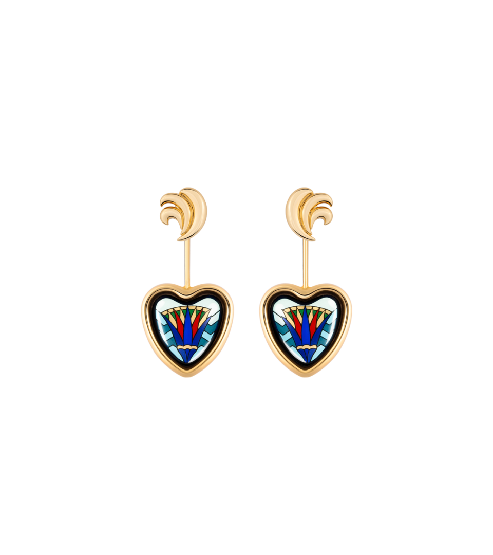 Boucles d’oreilles Corazón avec wings