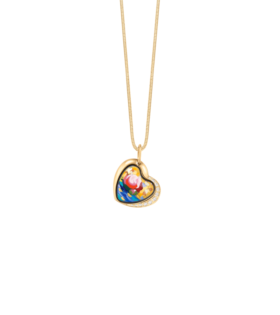 Pendant Heart with Diamonds