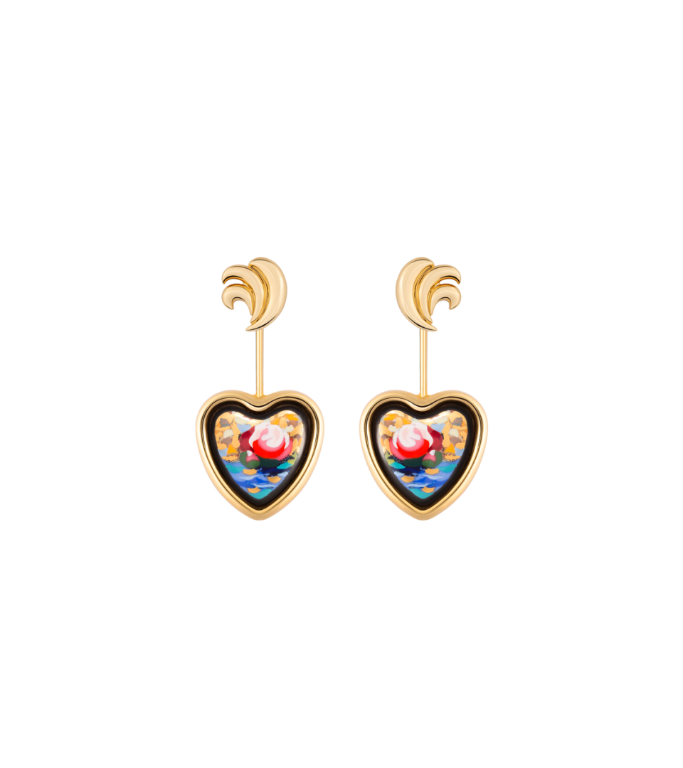 Boucles d’oreilles Corazón avec wings