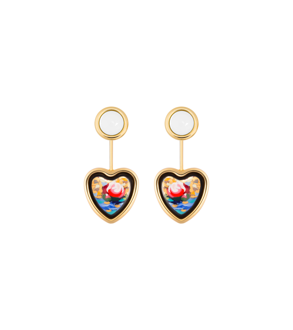 Orecchini Corazón con Minicabochon