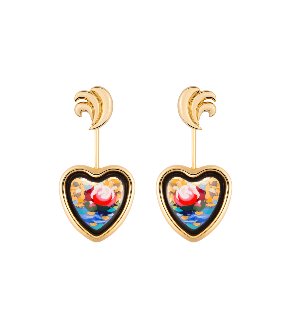 Boucles d’oreilles Corazón avec wings
