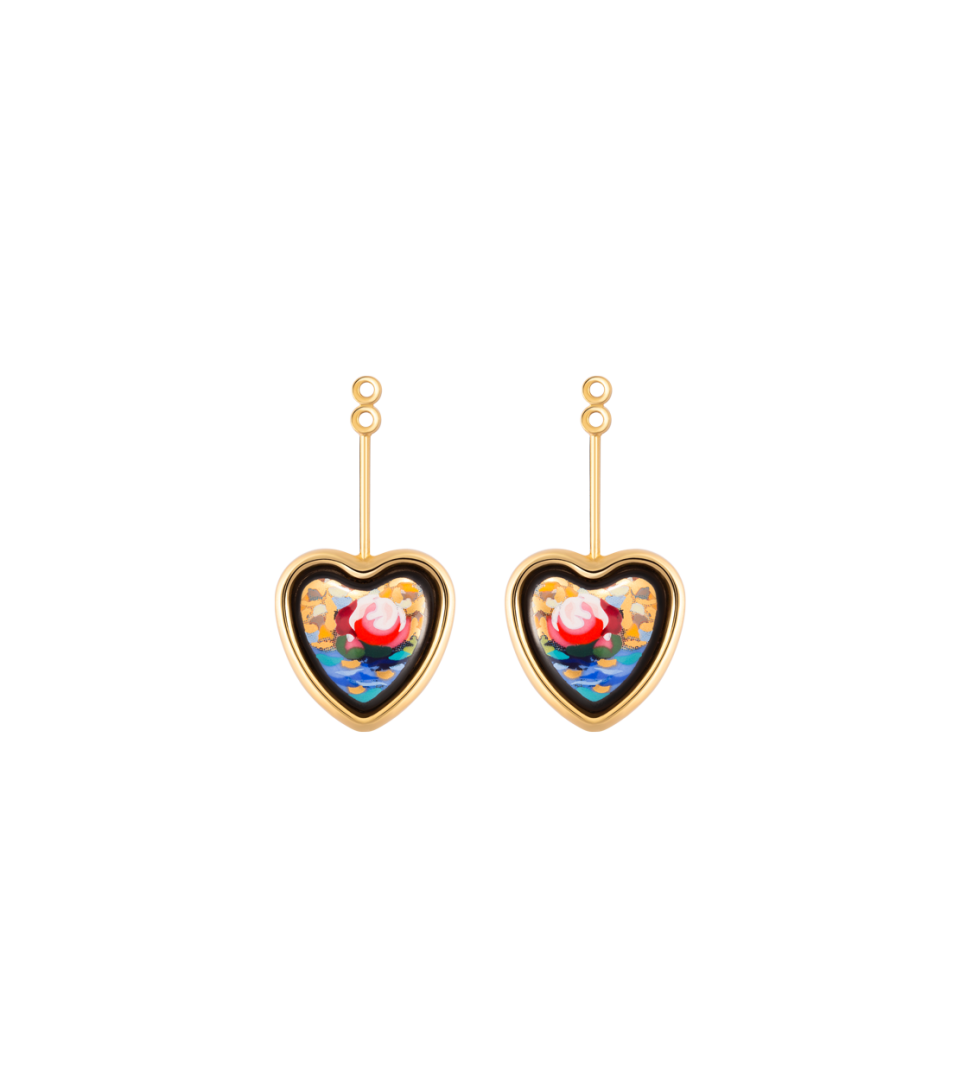 Orecchini Corazón con Minicabochon