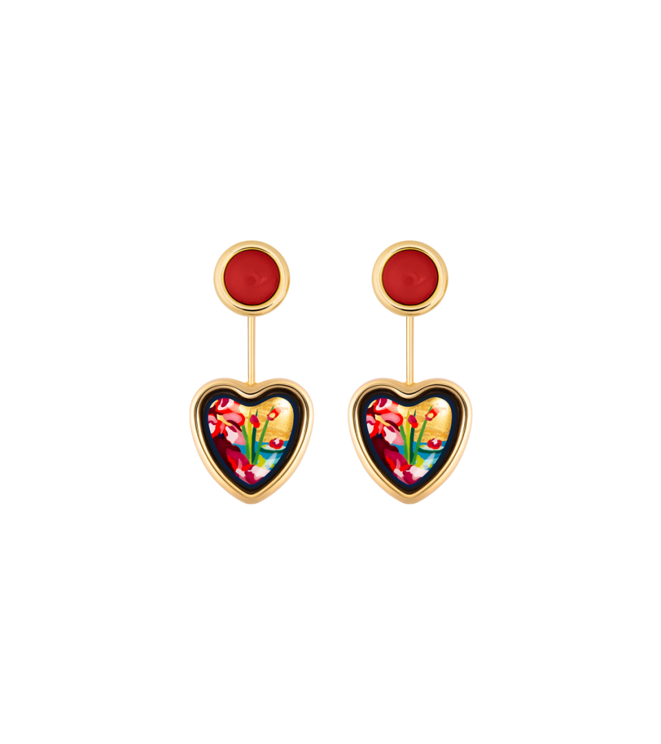Corazón Ohrringe mit Minicabochon