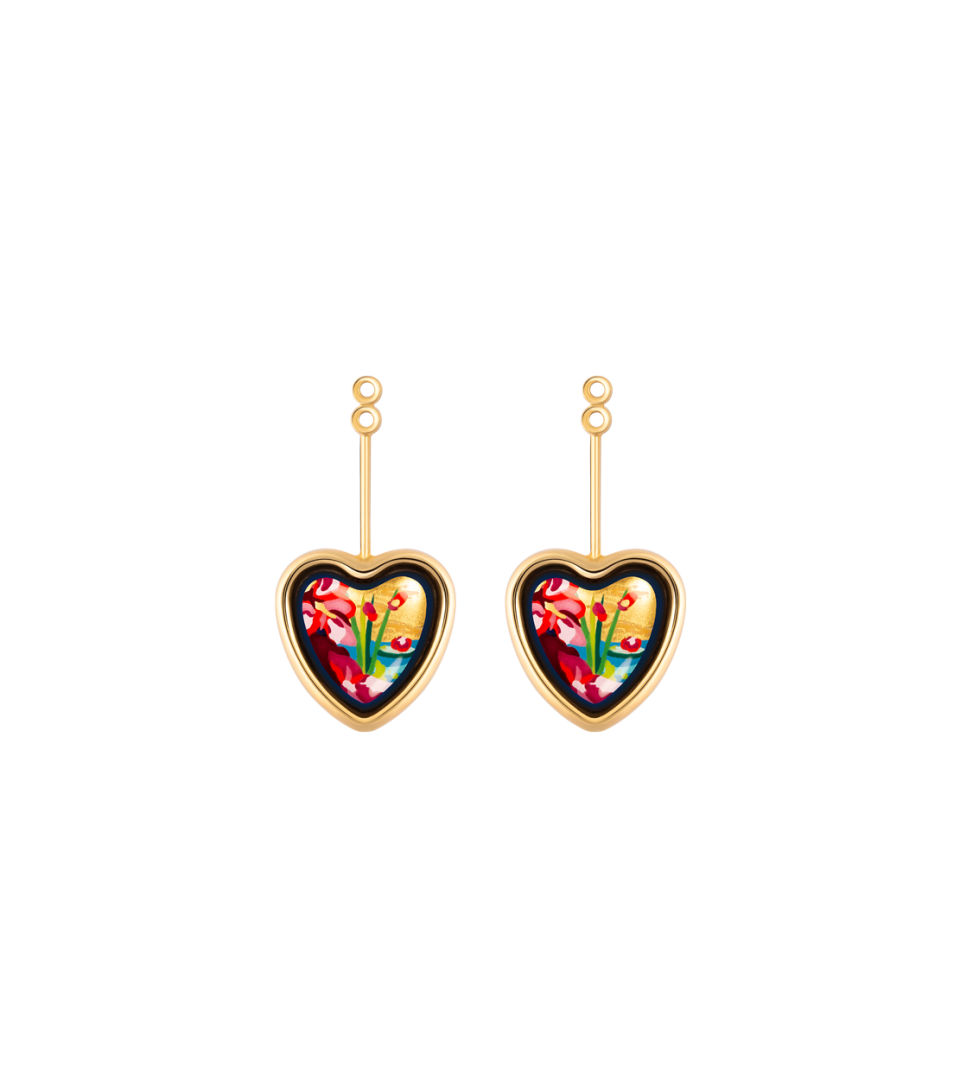 Corazón Ohrringe mit Wings
