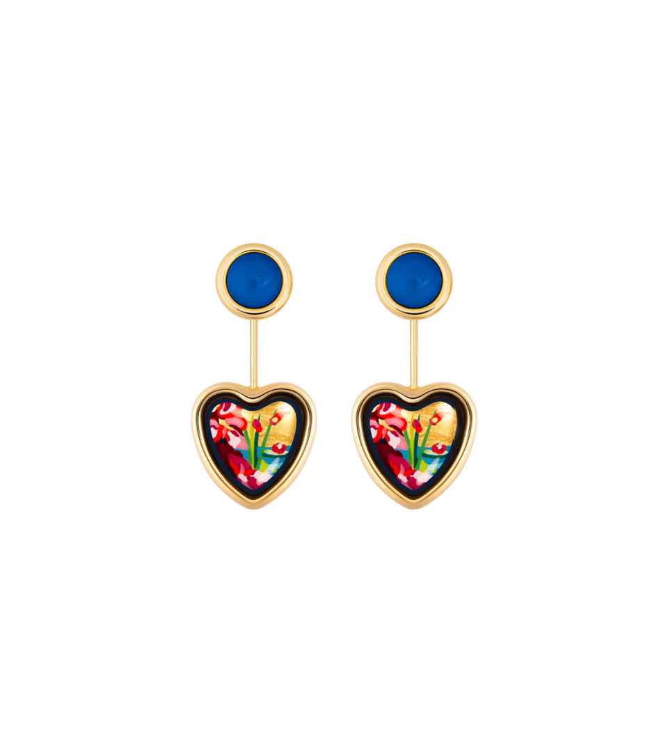 Corazón Ohrringe mit Minicabochon