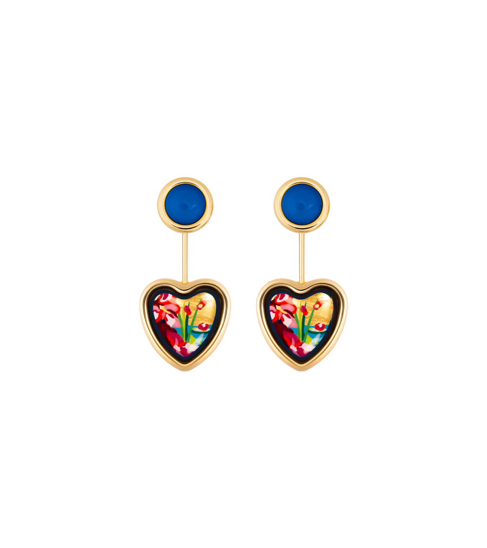 Corazón Ohrringe mit Minicabochon