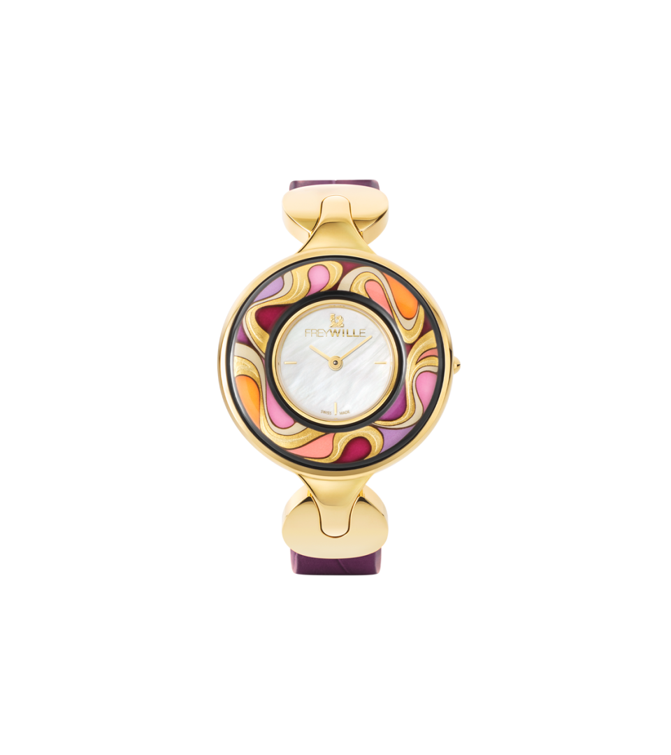 Watch Helena / Alligator Watch Strap - violet