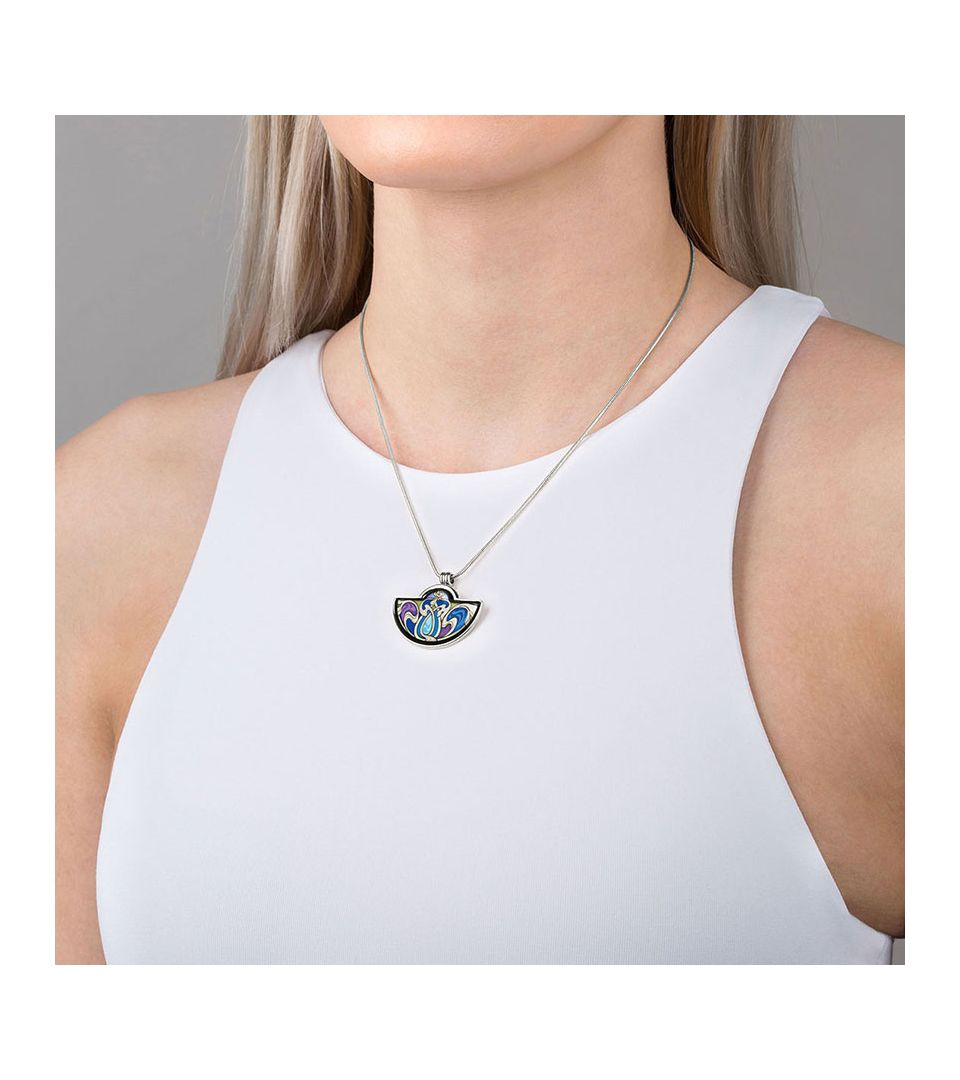 Pendentif Petite Demi Lune & Chaîne Serpentine