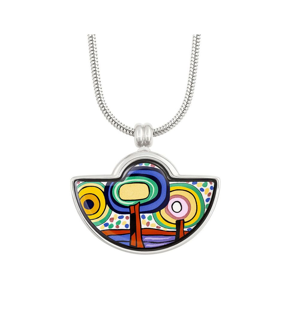 Small Half-Moon Pendant & Snake Chain