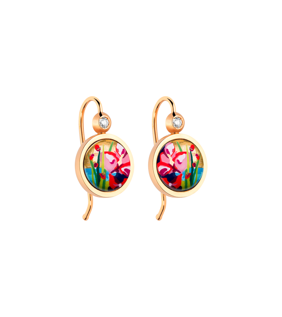 Earrings Cabochon Hanger with Brilliant
